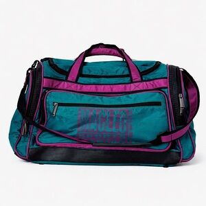 Vintage MacGregor Sports Maniac Teal & Purple Duffel Bag